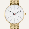 ARNE JACOBSEN BANKERS 34MM GULD MED MAT MESHREM - 53107-1609