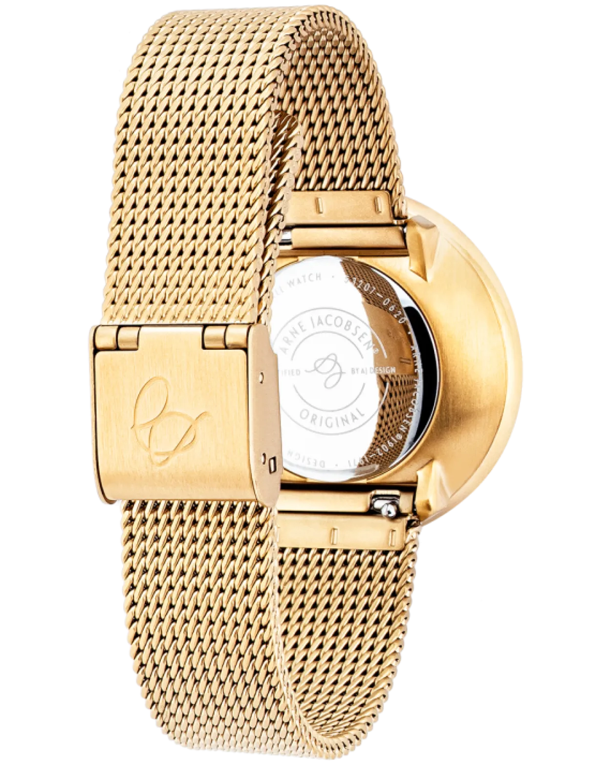 ARNE JACOBSEN BANKERS 34MM MED MESHREM MAT FORGYLDT -53109-1609