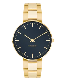 ARNE JACOBSEN CITYHALL UR FORGYLDT OXFORD BLUE 34MM -53207-1629