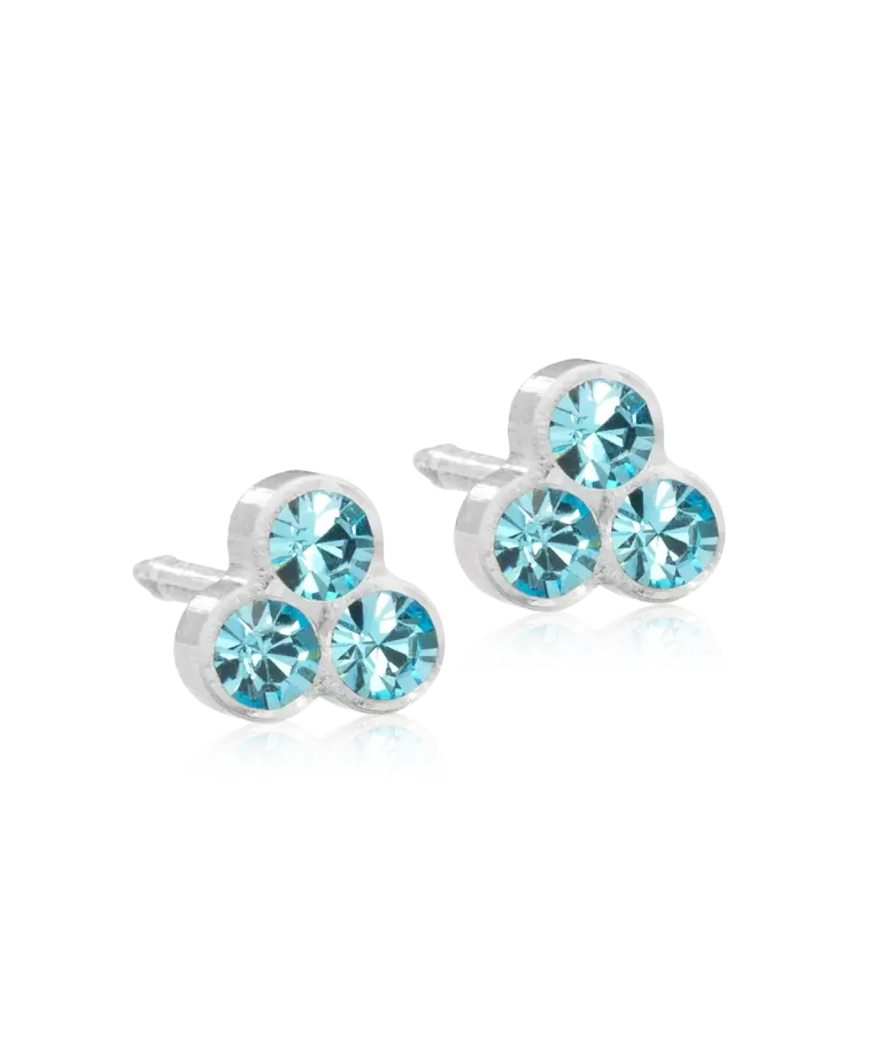 BLOMDAHL AQUA CLOVER ØRERINGE PLAST 6 MM - 15-0125-05