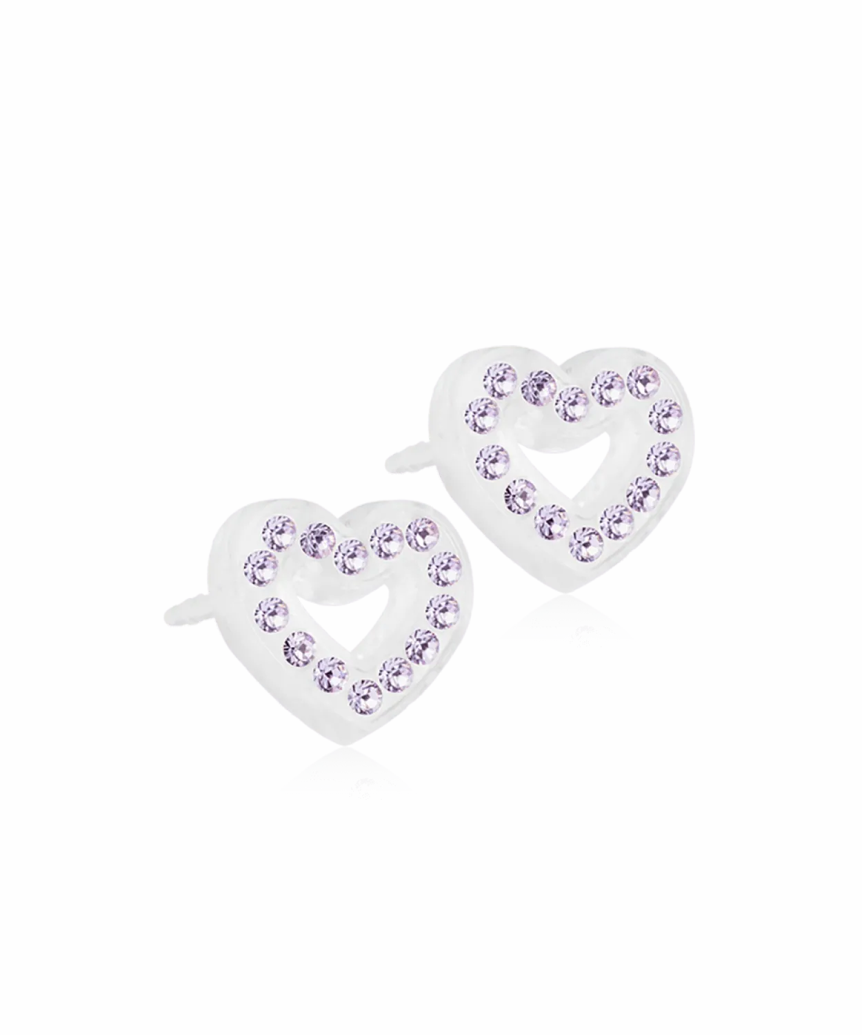 BLOMDAHL ØRERINGE BRILLIANCE HEART HOLLOW PLASTIK - 15-01121-26