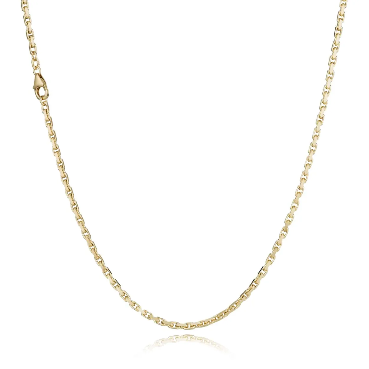 BNH ANKER FACET HALSKÆDE 14 KARAT GULD 1,80 MM BRED 50 CM - A1407050C