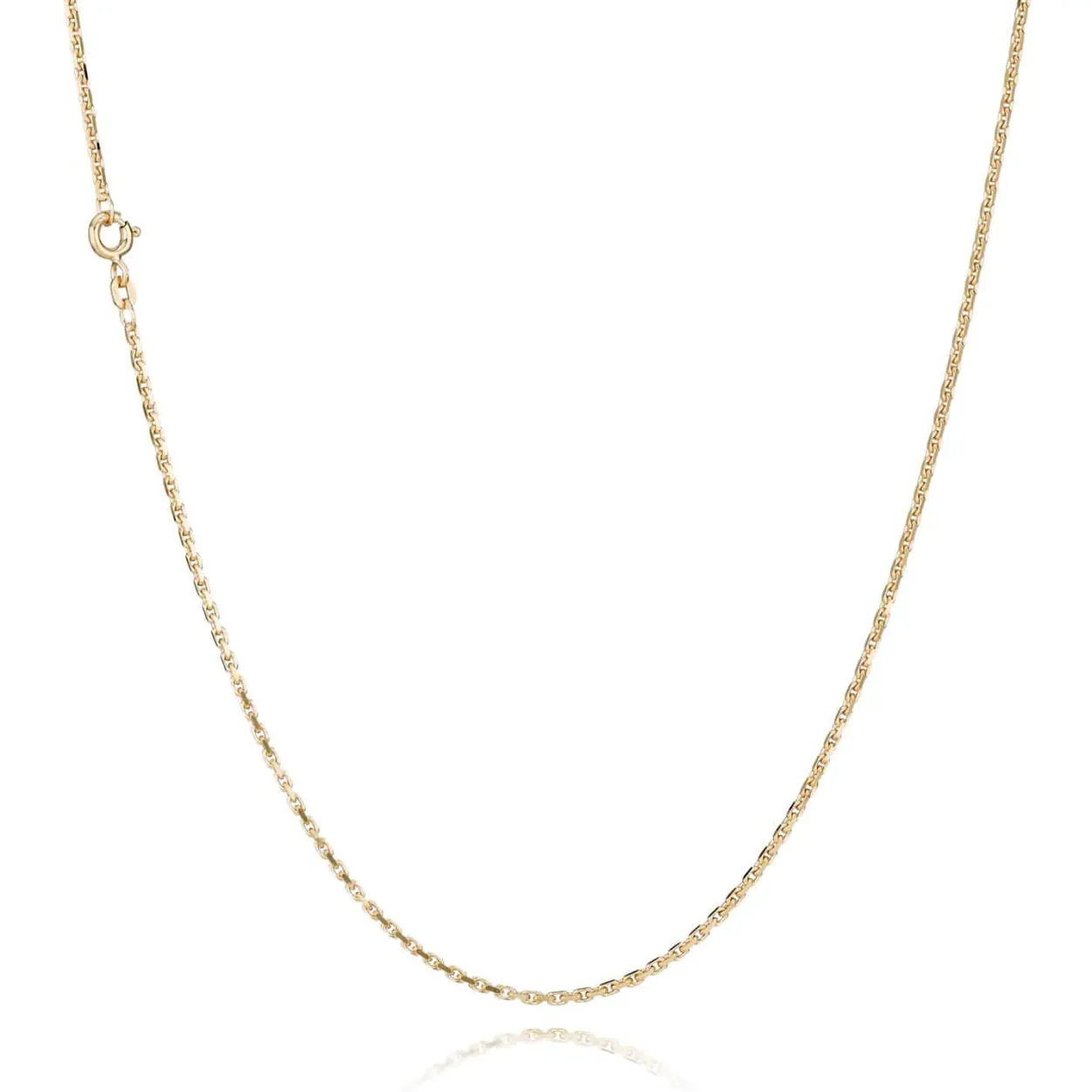 BNH ANKER FACET HALSKÆDE 8 KARAT GULD 1,4 MM BRED 50 CM - A805050F