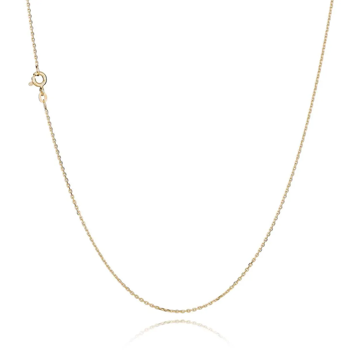 BNH ANKER FACET HALSKÆDE 8 KARAT GULD 0,40 TRÅD 38 CM - A804038F