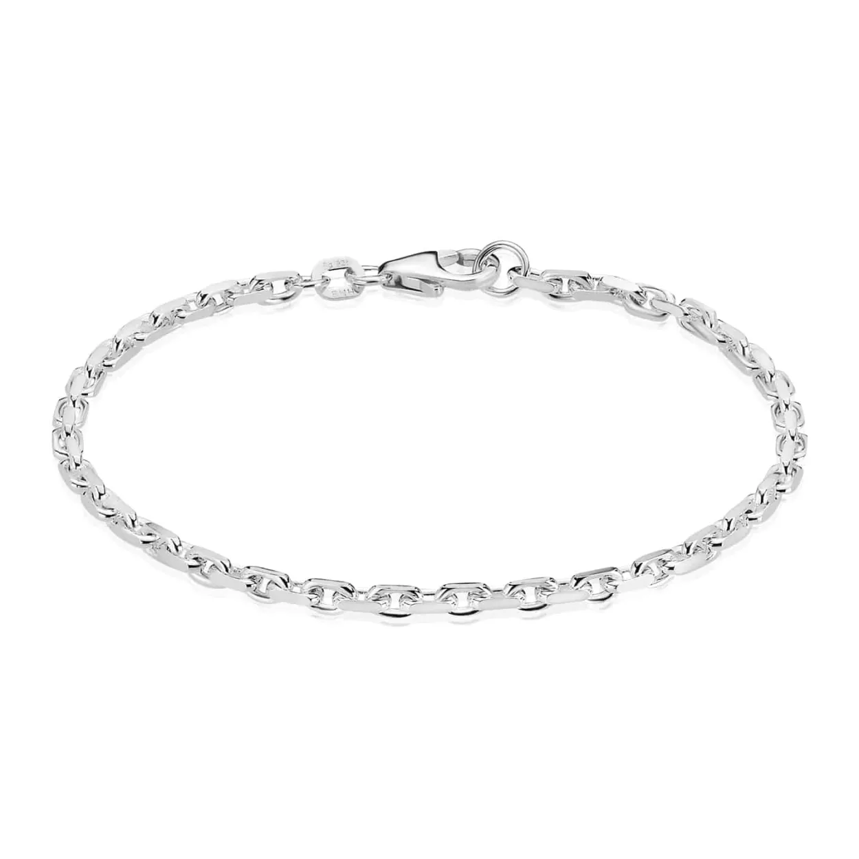 BNH ARMBÅND SØLV ANKER FACET 3,1 MM BRED OG 18 CM LANG - SA12018C