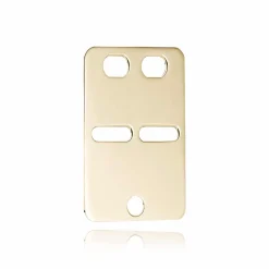 BNH ID PLADE MELLEM 14 KARAT GULD 26X18 MM - ID14050M