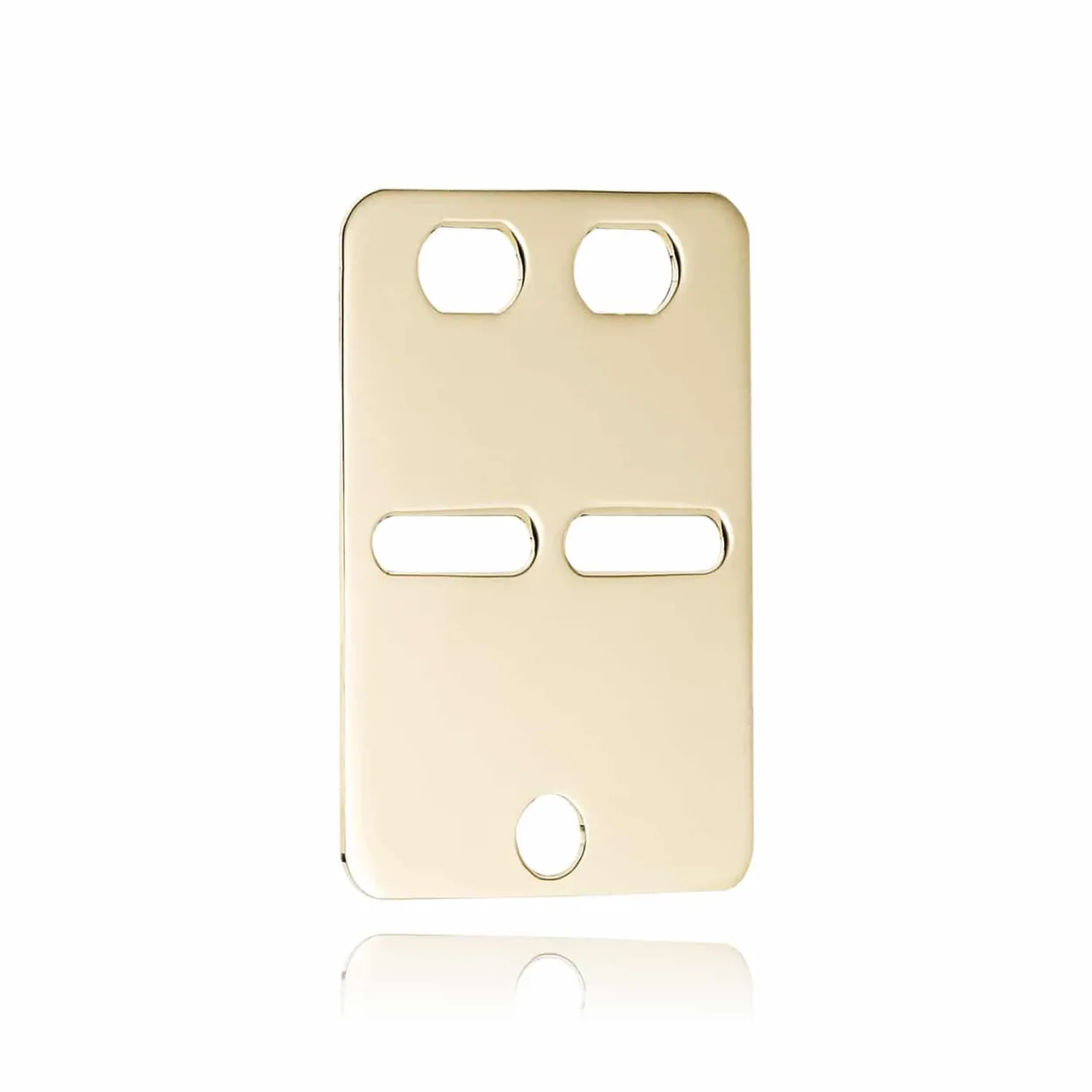 BNH ID PLADE STOR 8 KARAT GULD 34X22 MM - ID8050S