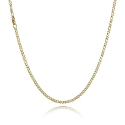 BNH PANSER 14 KARAT GULD HALSKÆDE 42 CM - P1407542C