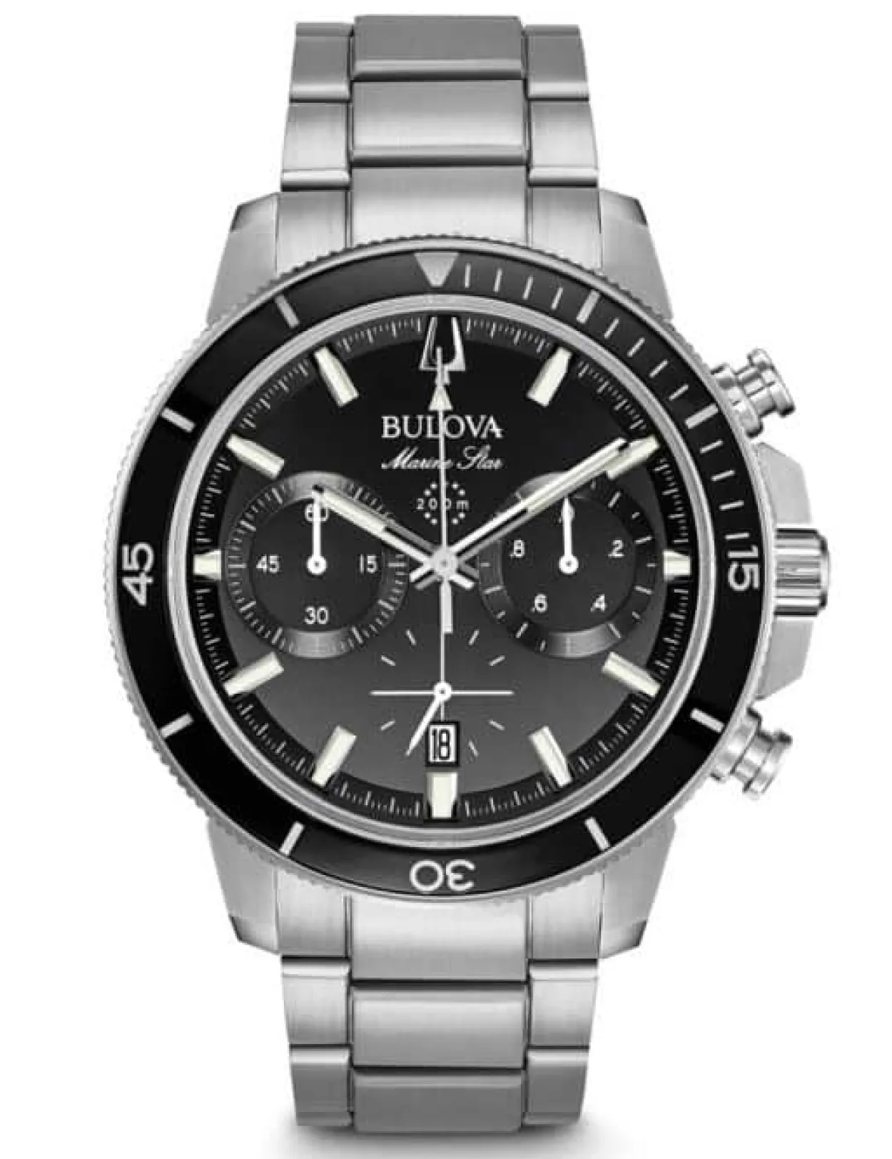 BULOVA MARINE STAR STÅL MED LÆNKE - 96B272