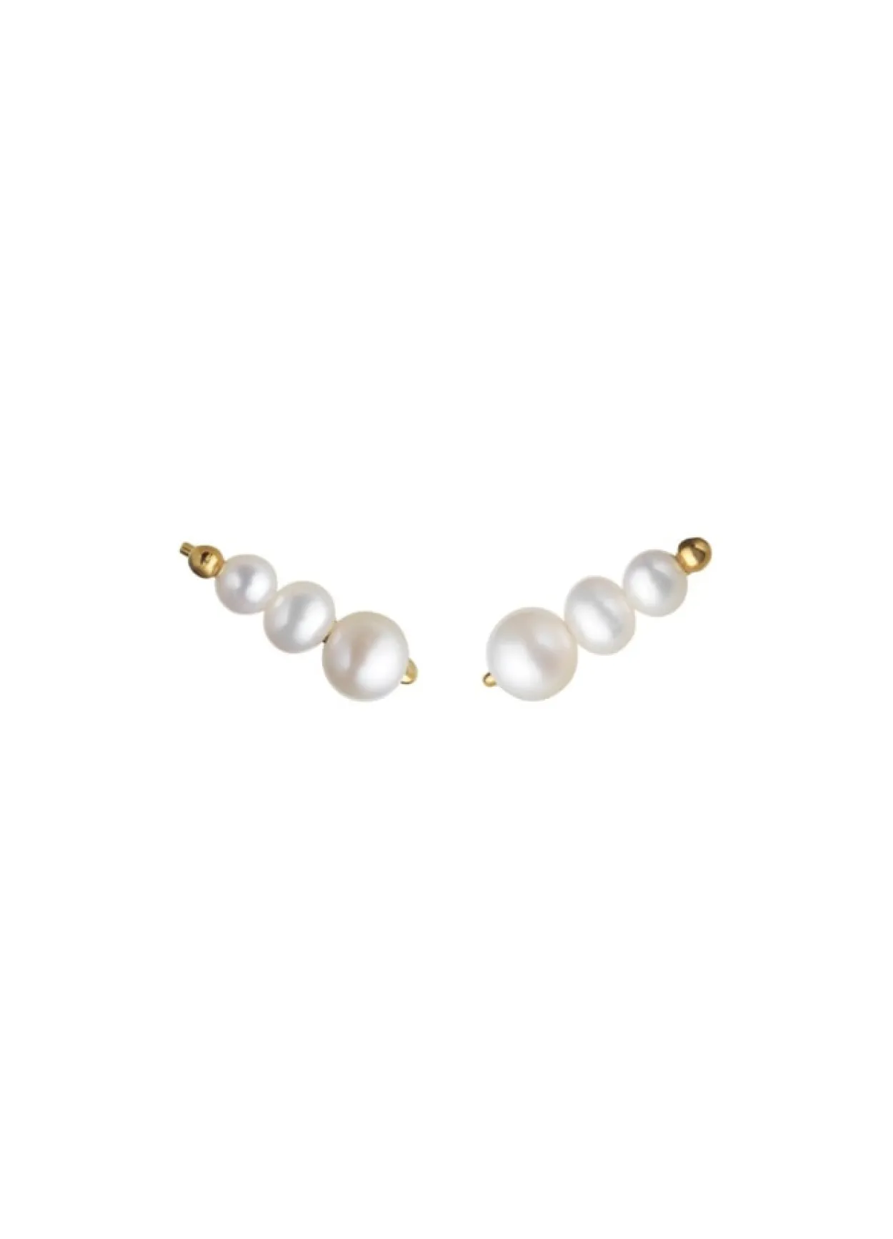 BYBIEHL AURA EARCLIMBERS SMALL SØLV FORGYLDT - 4-3901WP-GP