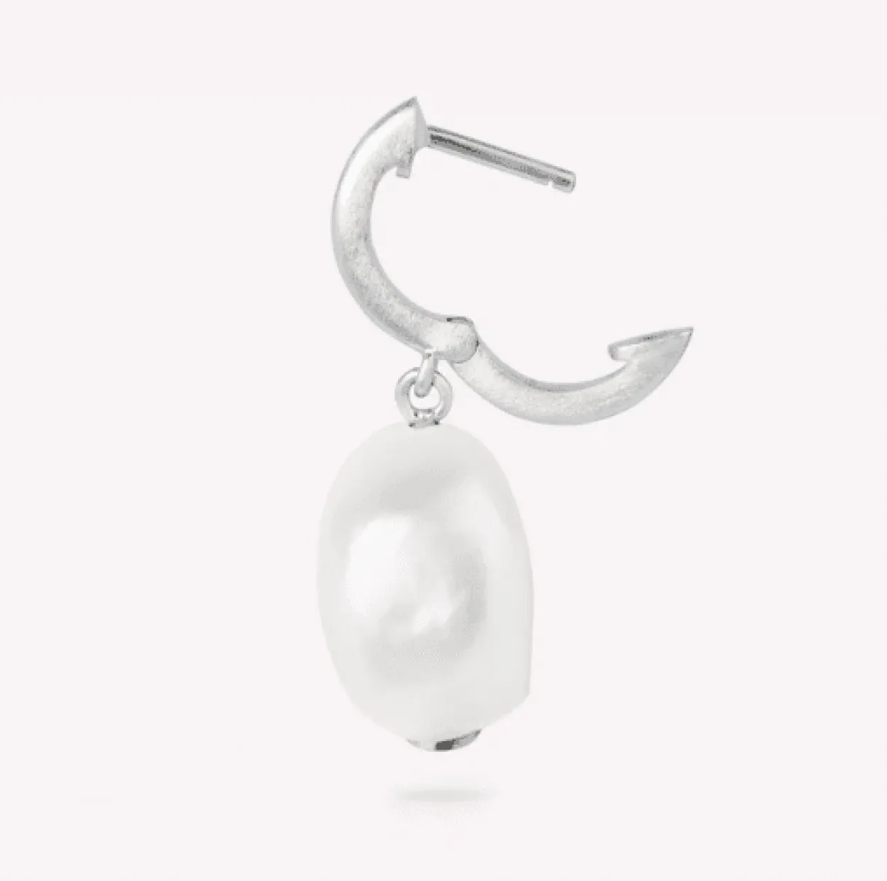 BYBIEHL AURA PERLE HOOP ØRERINGE SØLV - 4-1511-R