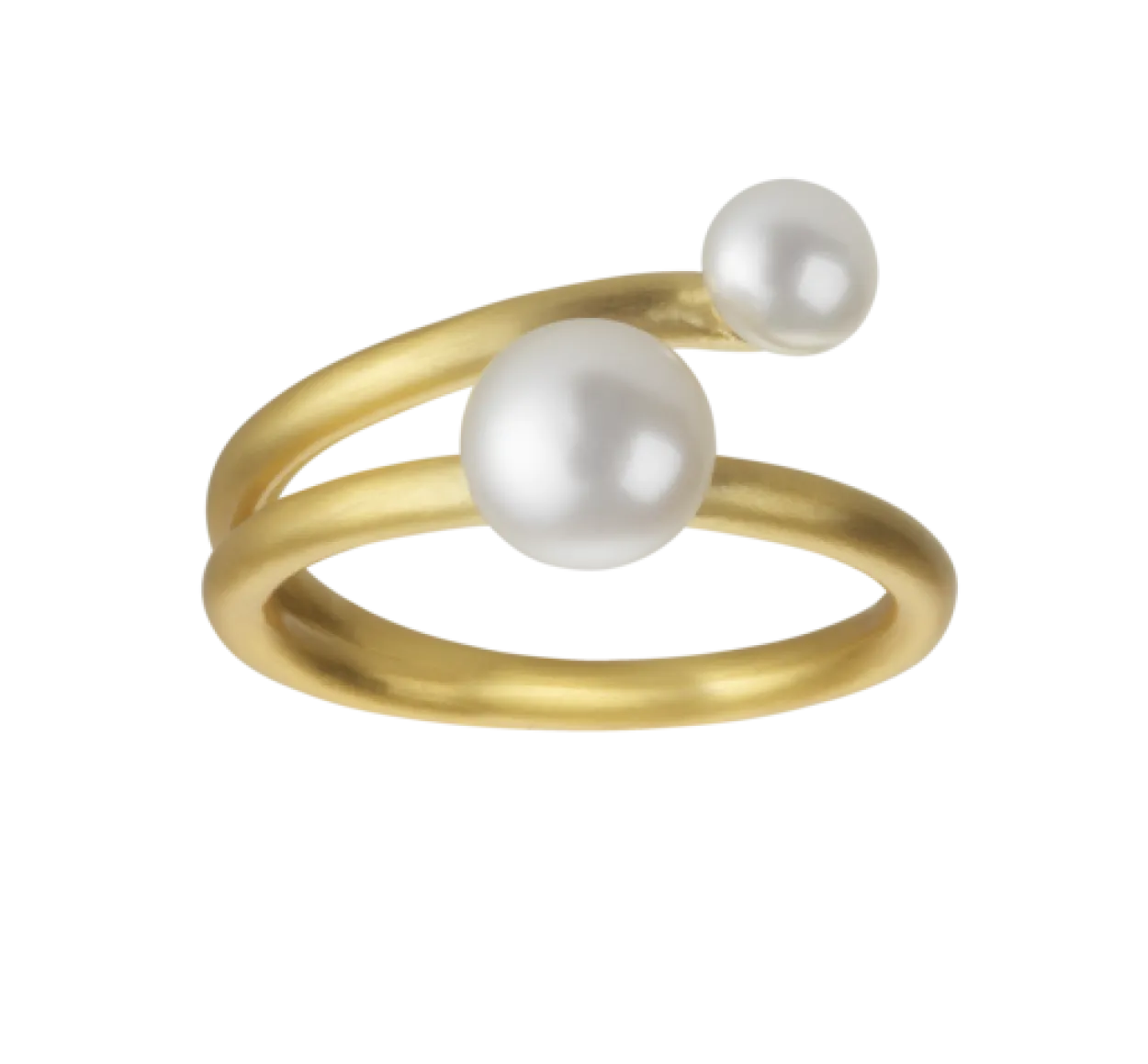 BYBIEHL COCO RING FORGYLDT SØLV MED PERLE - 5-3301WP-GP