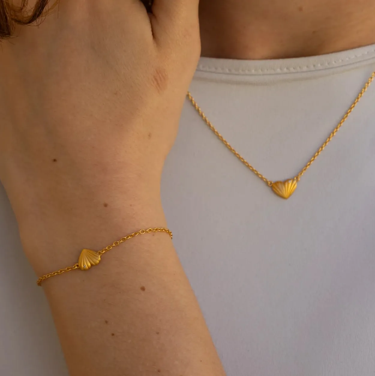 BYBIEHL JUST LOVE ONE HEART ARMBÅND FORGYLDT SØLV - 2-4502-GP