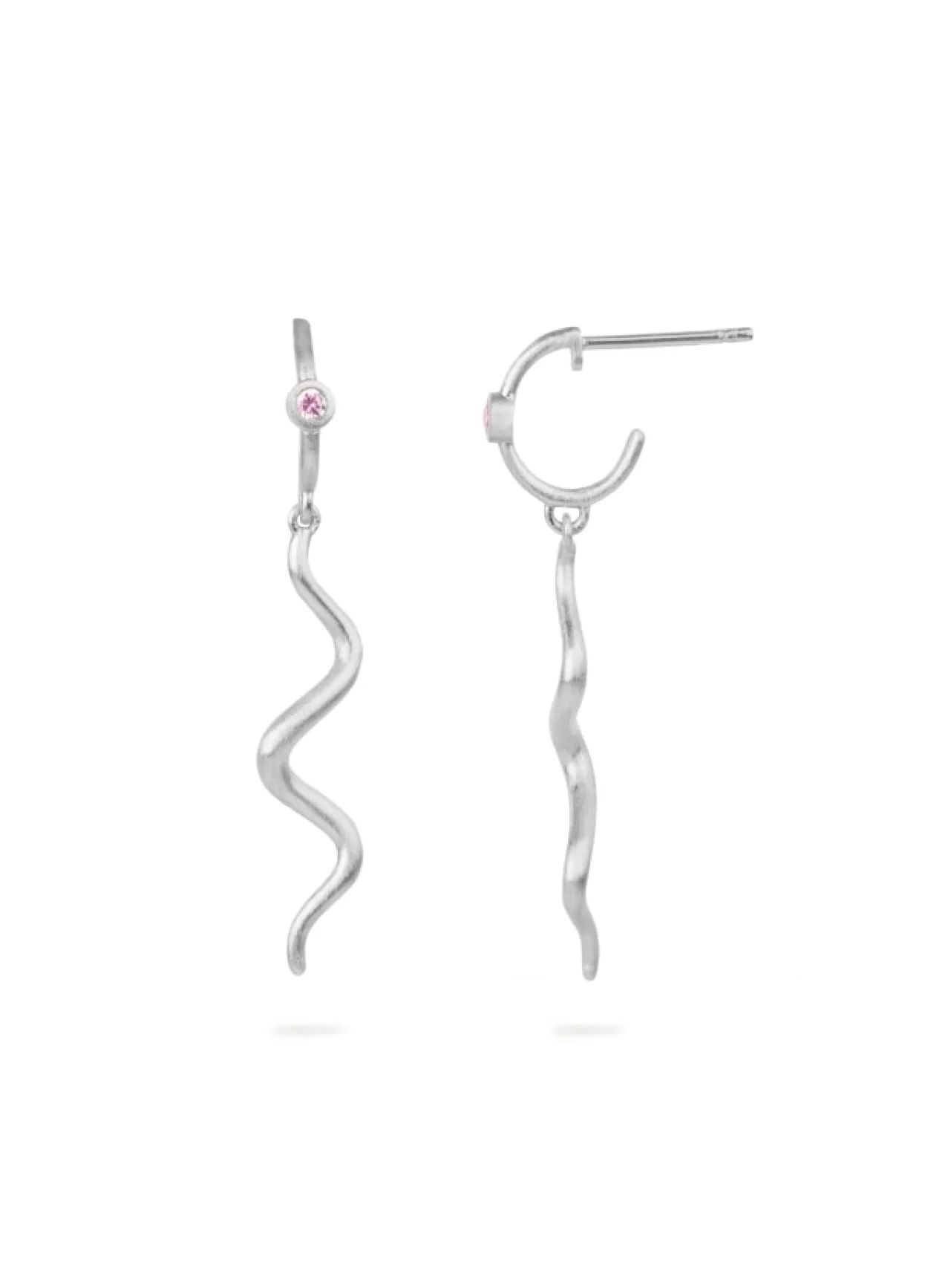 BYBIEHL WAVE SØLV ØRERINGE MINI WAVE HOOP - 4-4022P-R