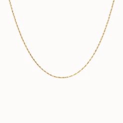 CAMILLE BRINCH BASIC PUFFER CHAIN I FORGYLDT SØLV PÅ 37-39 CM - BPUC-FG-M