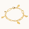 CAMILLE BRINCH CHARM CRUSH ARMBÅND FORGYLD SØLV I 19 CM - CCRB-FG-19