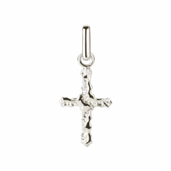 CAMILLE BRINCH CROSS CONTRAST CHARM SØLV VEDHÆNG - CCOC-P