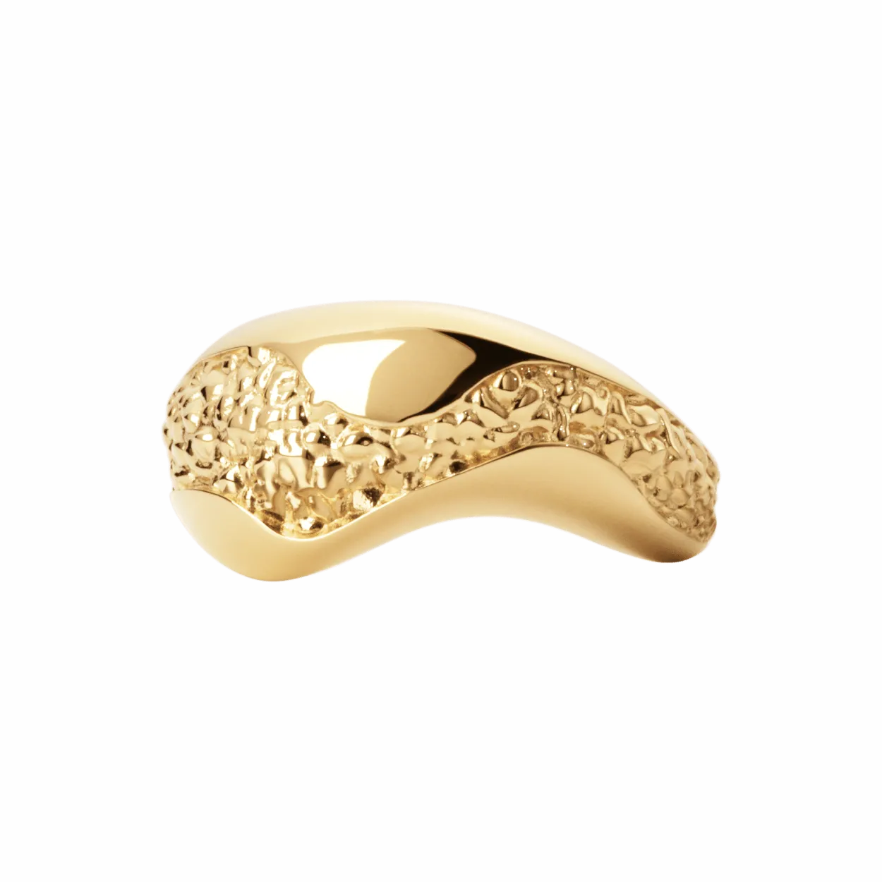 CAMILLE BRINCH CURVY ESSENTIA RING FORGYLDT SØLV - CER-FG