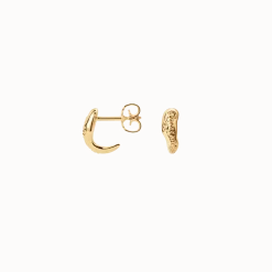 CAMILLE BRINCH HUGGED ESSENTIA STUD EARRINGS I FORGYLDT SØLV - HEE-FG