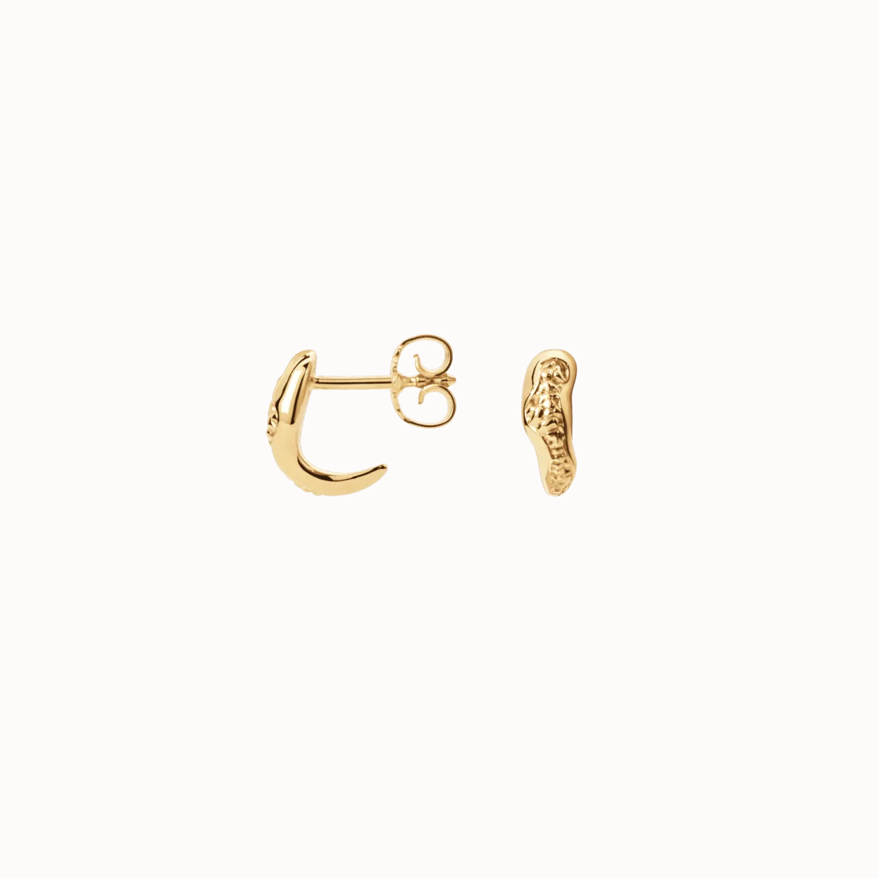 CAMILLE BRINCH HUGGED ESSENTIA STUD EARRINGS I FORGYLDT SØLV - HEE-FG