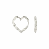 CAMILLE BRINCH MEDIUM HEART CRUSH HOOPS SØLV ØRERINGE - MHCRH