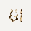 CAMILLE BRINCH MEDIUM INFINITY FLAMES HOOPS ØRERINGE SØLV FORGYLDT - MIFLH-FG