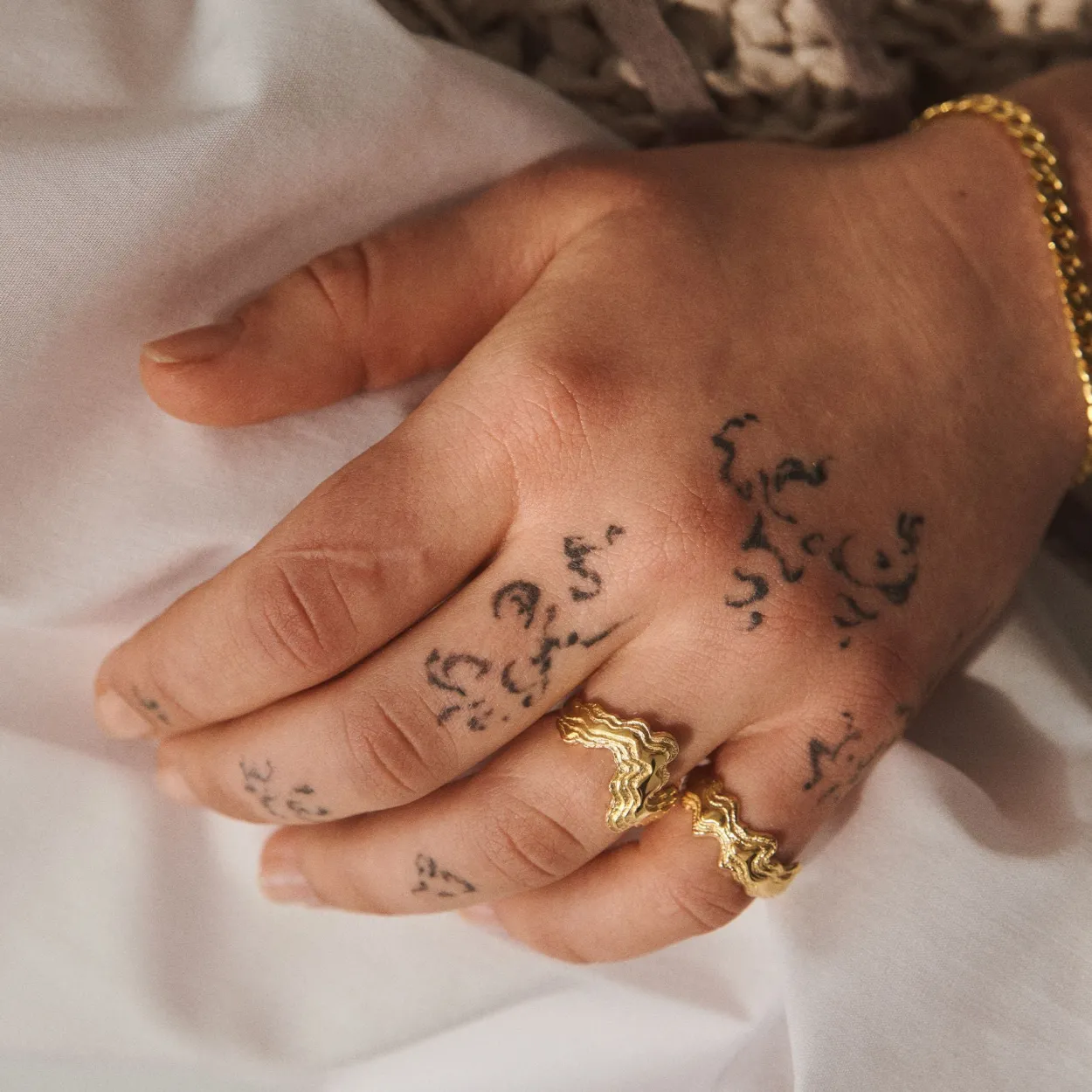 CAMILLE BRINCH MELLEM BLURRY LAYERS RING FORGYLDT SØLV - MBLAR-FG