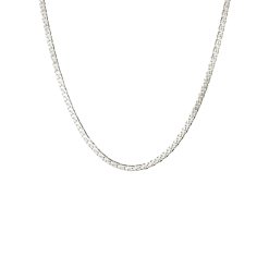 CAMILLE BRINCH SHINY SPARKLY HALSKÆDE I SØLV 42 CM - SSPN-42