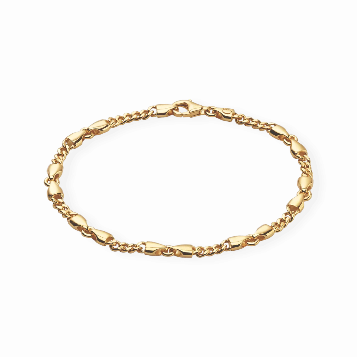 CAMILLE BRINCH SMALL CB ARMBÅND FORGYLDT SØLV 17 CM - LCBA-FG-17