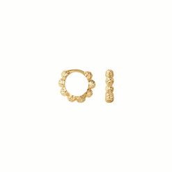CAMILLE BRINCH SMALL DOTS HOOPS I FORGYLDT SØLV - SDH-FG