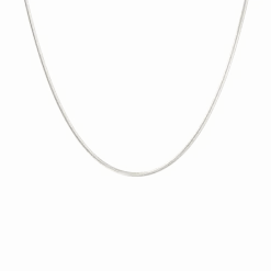 CAMILLE BRINCH SMALL ESSENTIA SNAKE HALSKÆDE SØLV - SESN-45