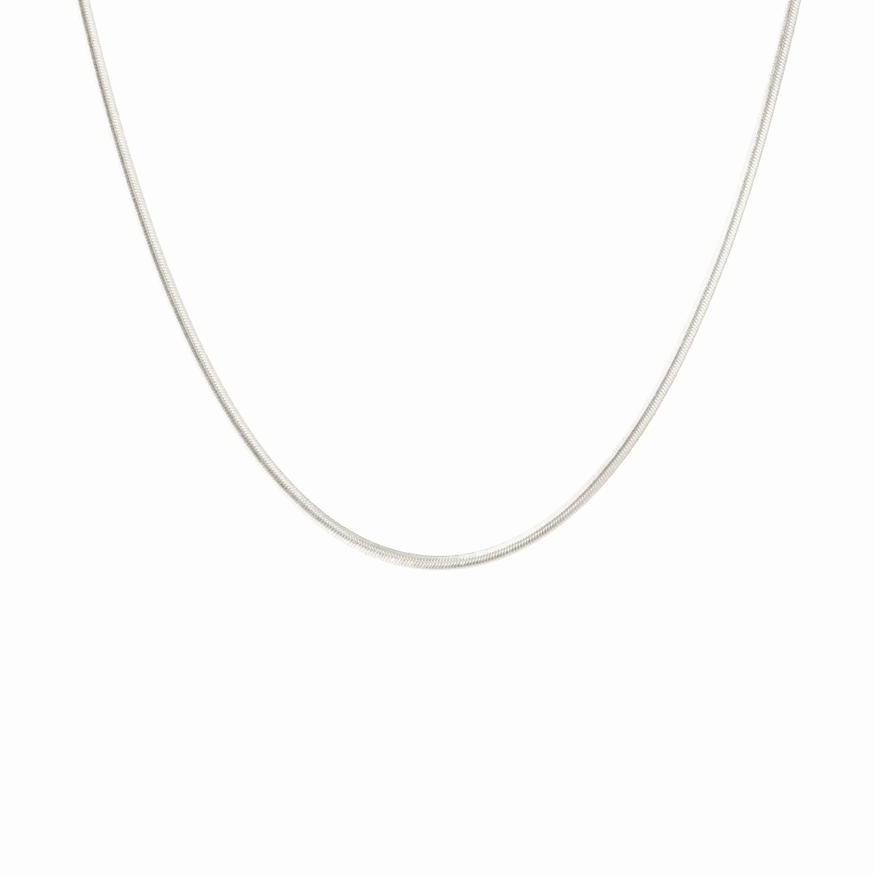 CAMILLE BRINCH SMALL ESSENTIA SNAKE HALSKÆDE I SØLV 40 CM - SESN-40