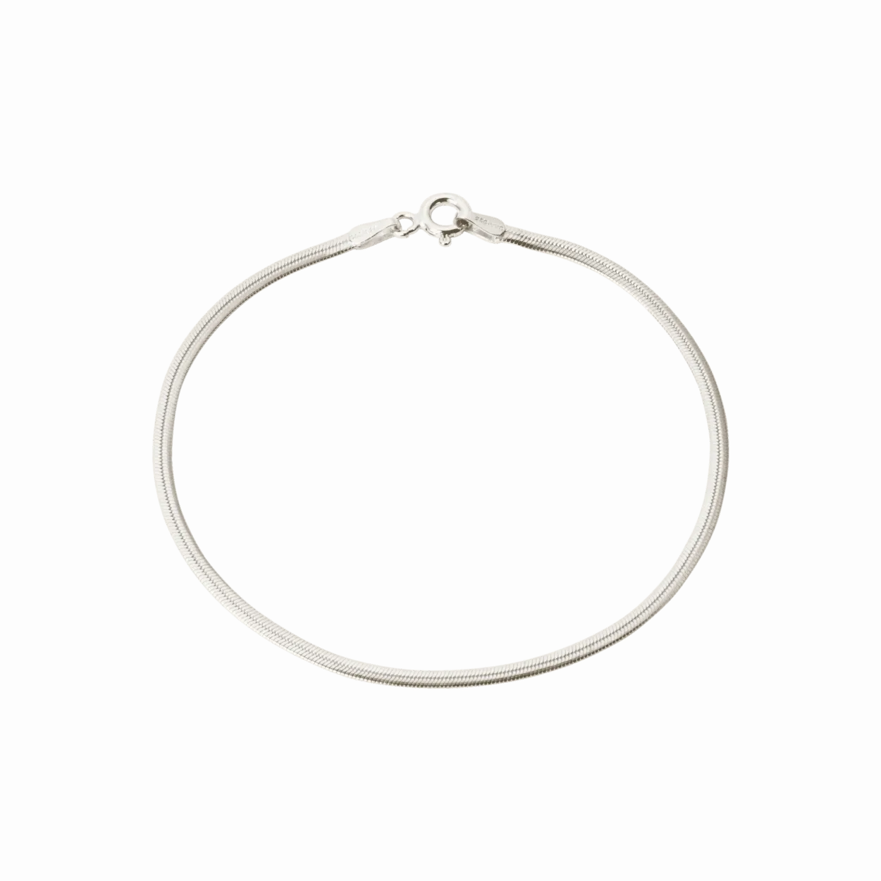 CAMILLE BRINCH SMALL ESSENTIA SNAKE ARMBÅND SØLV - SESB-17