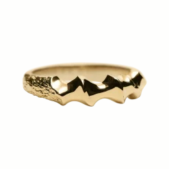 CAMILLE BRINCH SMALL PHOENIX FLAMES RING SØLV FORGYLDT - SPFLR-FG