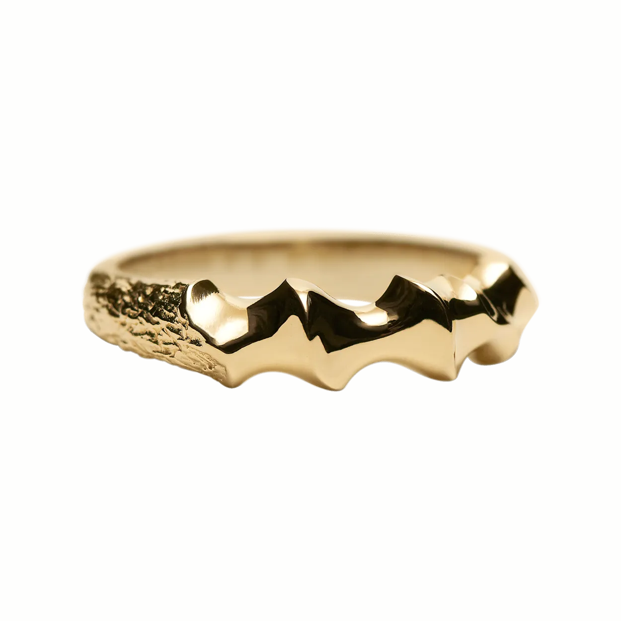 CAMILLE BRINCH SMALL PHOENIX FLAMES RING SØLV FORGYLDT - SPFLR-FG
