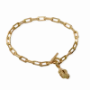 Camille Brinchs Nugget Layers T-Lock armbånd i forgyldt sølv