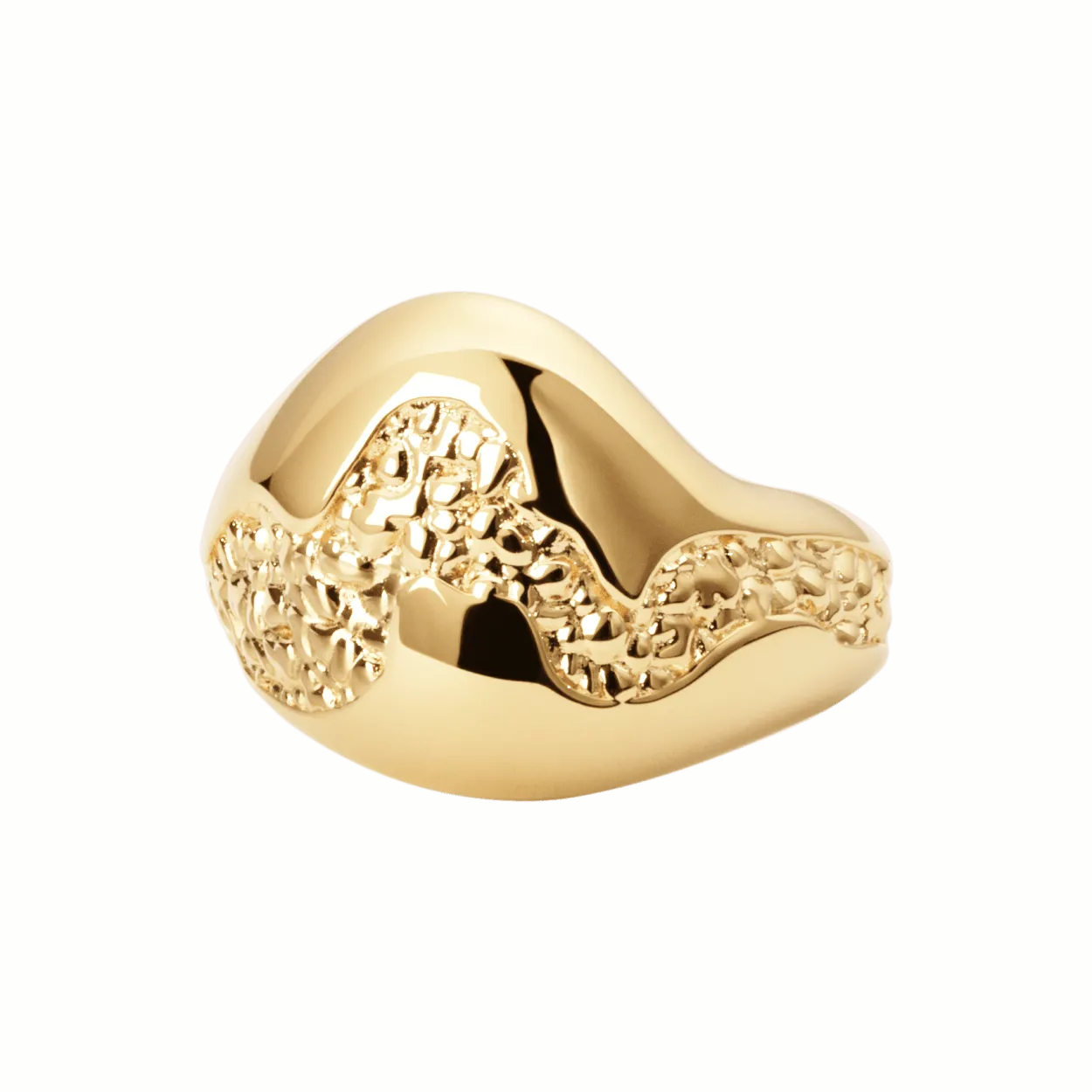 CAMILLE BRINCH STATEMENT CURVY ESSENTIA RING FORGYLDT SØLV - SCER-FG