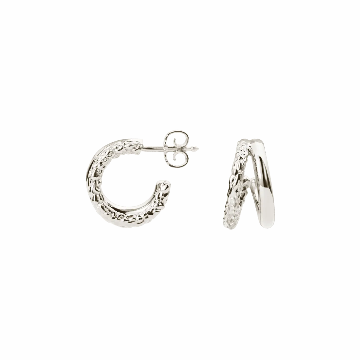 CAMILLE BRINCH TWIN ESSENTIA HOOPS SØLV - TSE