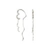 CAMILLE BRINCH WAVY SPARKLY HEART EARLINES ØRERINGE I SØLV - WSPHE
