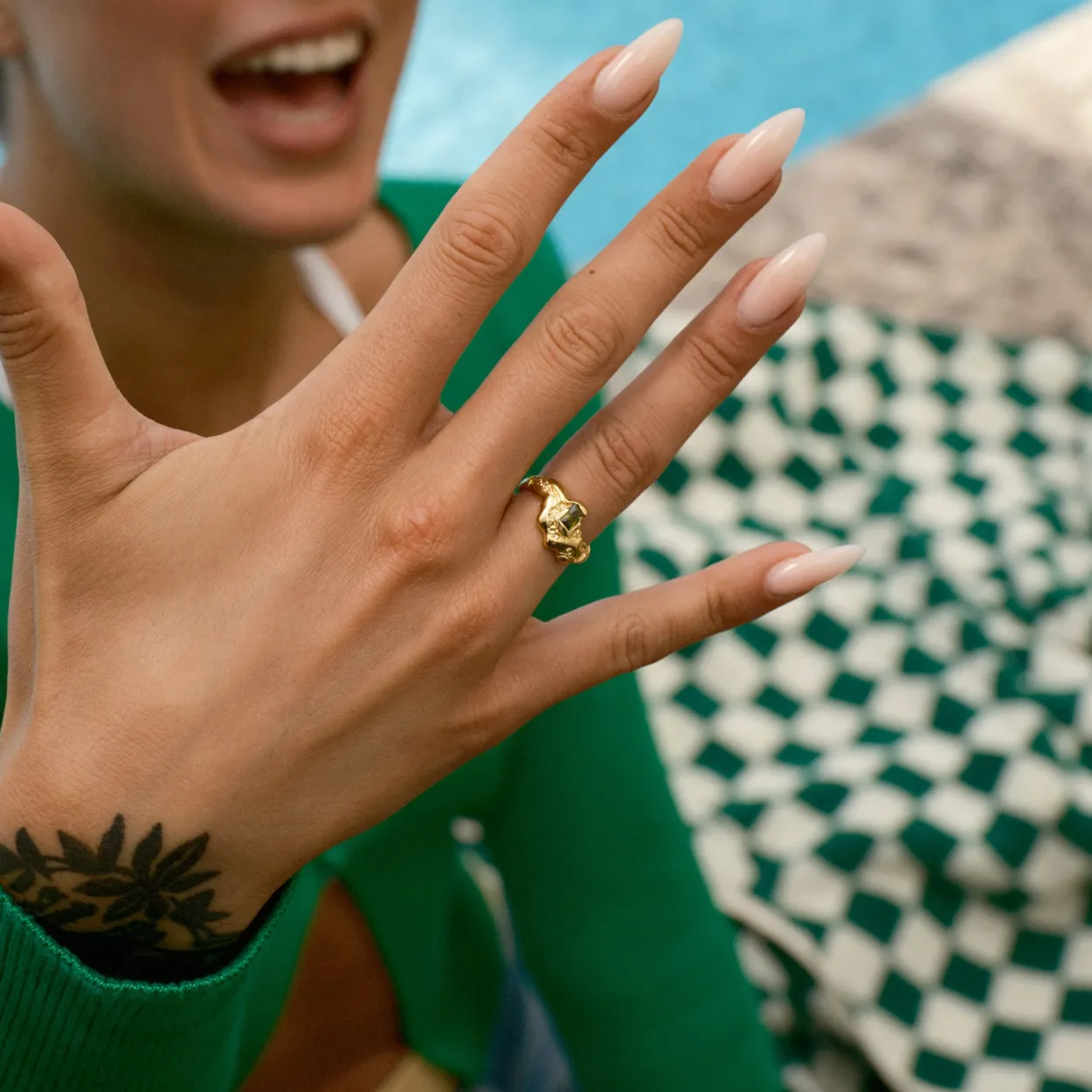 CAMILLE MELLEM CONTRAST RING FORGYLDT SØLV - MCOR-FG