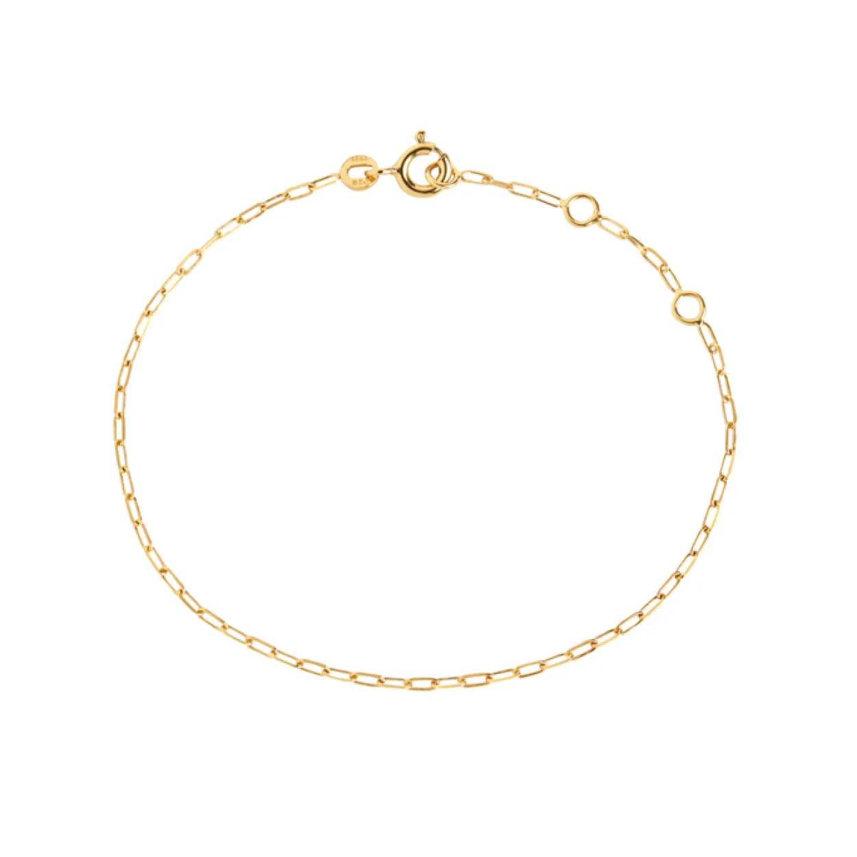 CARRÉ CHAIN GANG ARMBÅND SØLV FORGYLDT - FB 4306 16+1,5+1,5