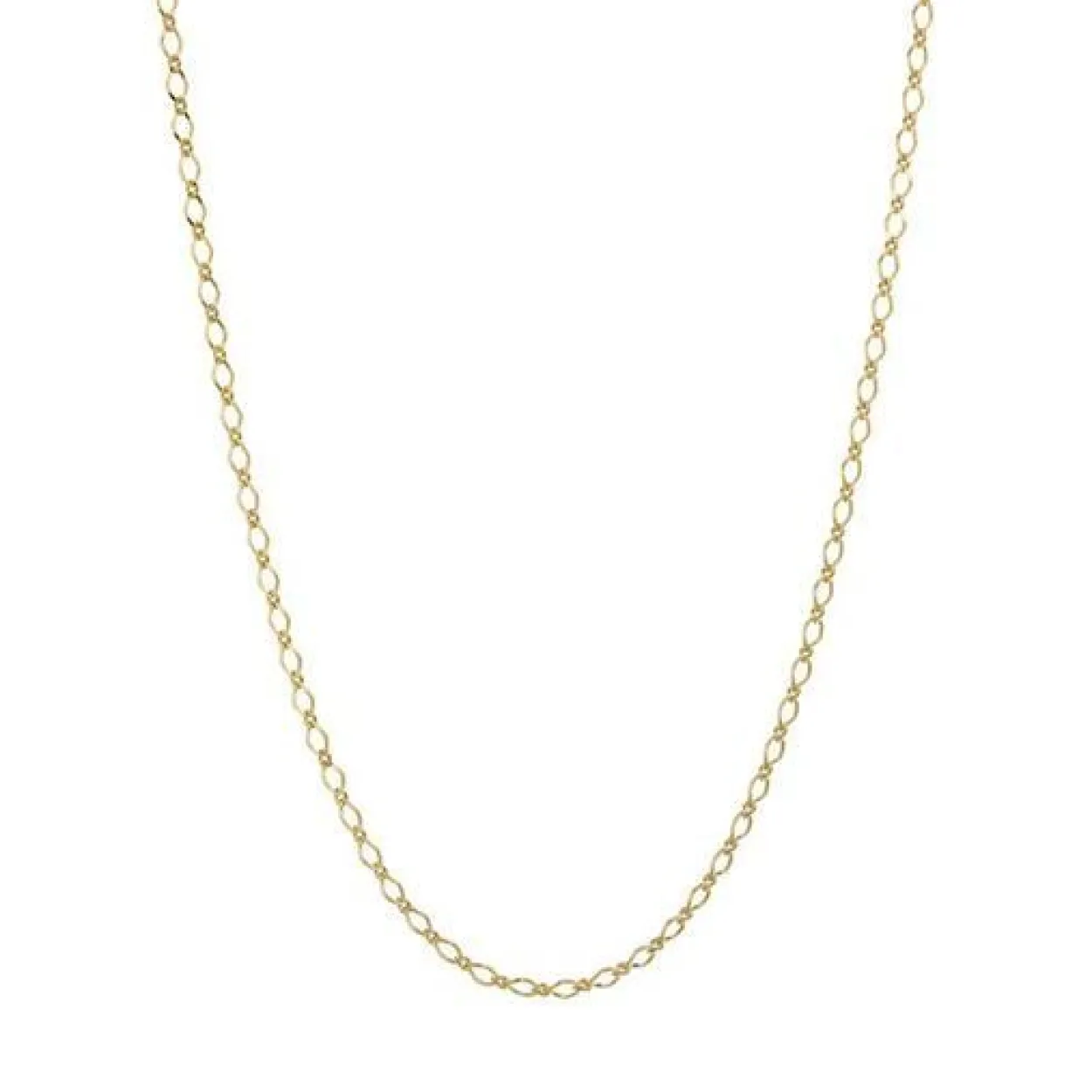 CARRÉ CHAIN GANG HALSKÆDE SØLV FORGYLDT - FC 4329 38+2