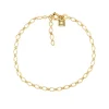 CARRÉ CHAIN GANG SØLV FORGYLDT ARMBÅND - FB 4329 16+1,5+1,5CM