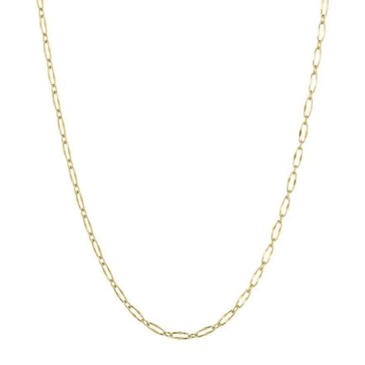 CARRE CHAIN GANG SØLV FORGYLDT HALSKÆDE - FC 4328 38+2