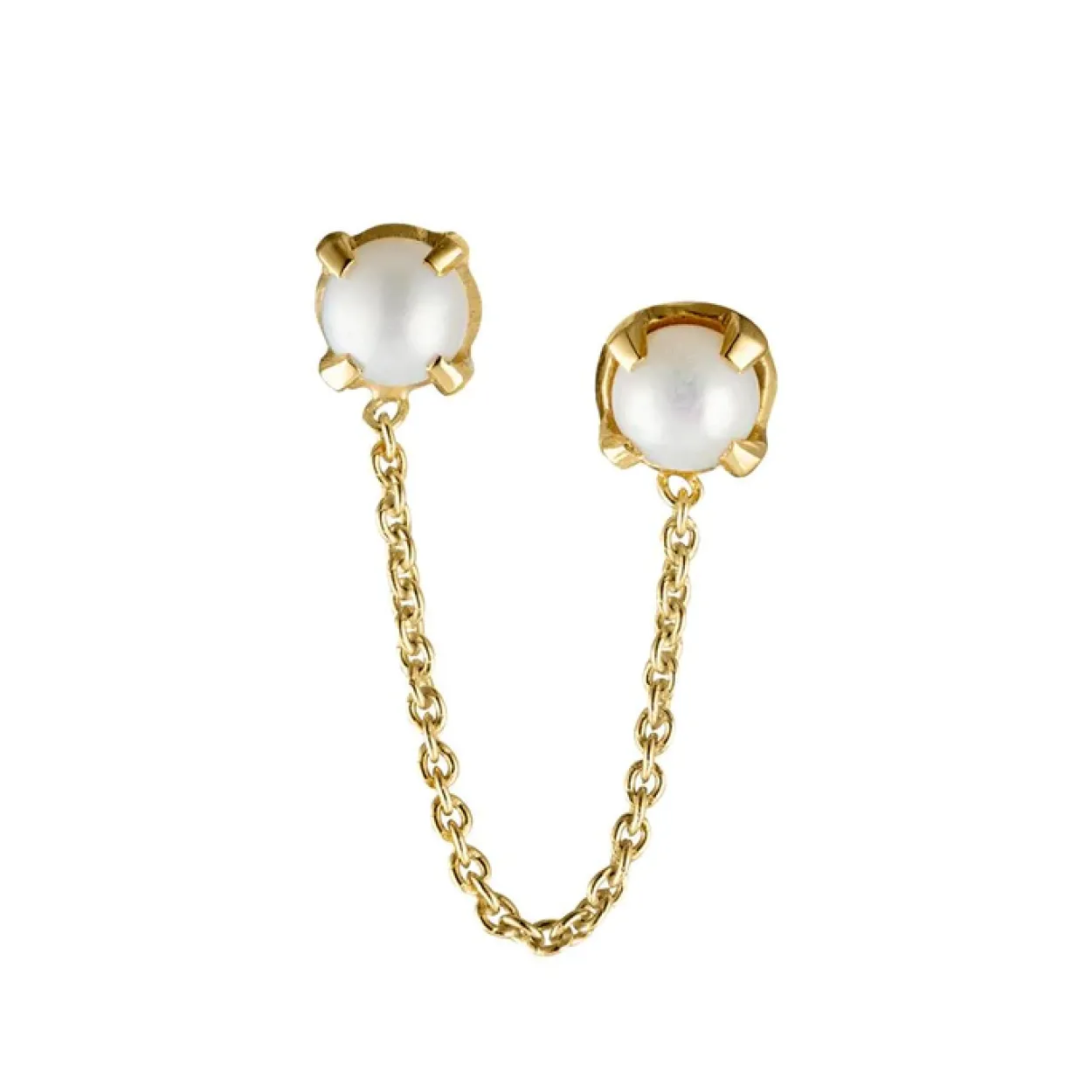 CARRE` SØLV FORGYLDT ØRERING MED MERLE - FS 4281 BIBI 1 PC