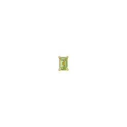 CARRE` SØLV FORGYLDT ØRERING PERIDOT - FS 4295 PE 1PC.