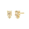 CARRÉ OLALLA SØLV FORGYLDTE ØRERINGE CHAMPAGNE QUARTZ - FS 4445 CHQ