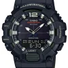 CASIO HERRE UR ILLUMINATOR SORT ARMY GRØN MED GUMMIREM