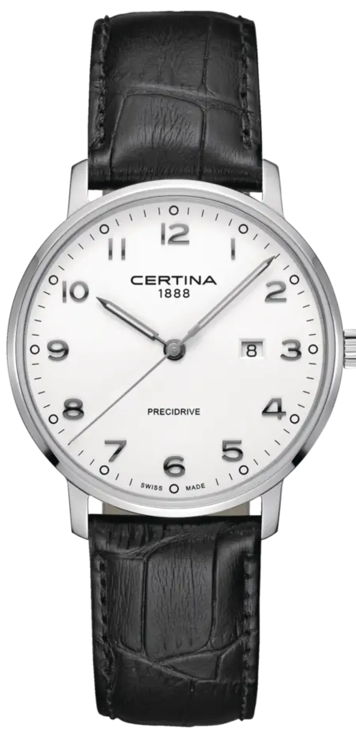 CERTINA DS CAIMANO STÅL SORT REM - C0354101601200