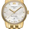 CERTINA DS-8 UR DAME GULDFARVET STÅL MED PERLEMORSSKIVE - C0330513311800